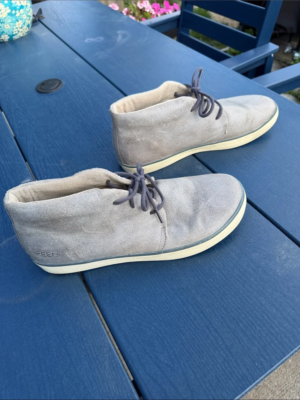 Men's Suede Keen Chukka boots in gray